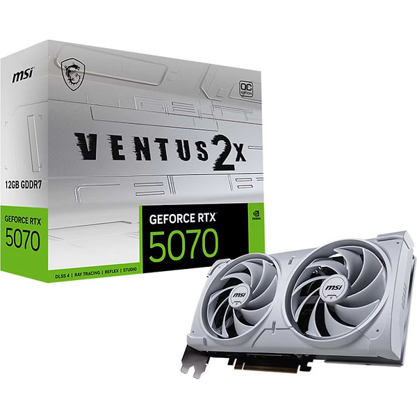 Фото - Видеокарта MSI GeForce RTX 5070 12GB GDDR7 VENTUS 2X OC WHITE (912-V532-004)