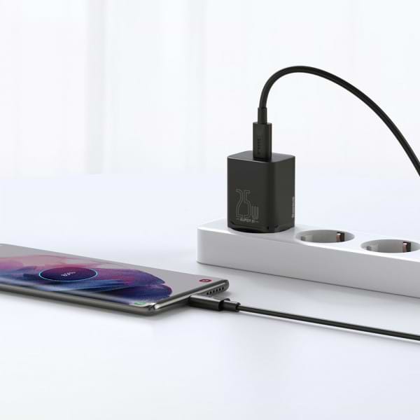 Фото - Мережевий зарядний пристрій Baseus 1xUSB 25W USB-C (CCSP020101)