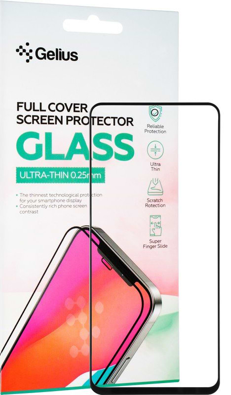 Фото - Захисне скло для смартфону Gelius Full Cover Ultra-Thin 0.25mm for Xiaomi Redmi Note 9 Pro/9s Black (91335)