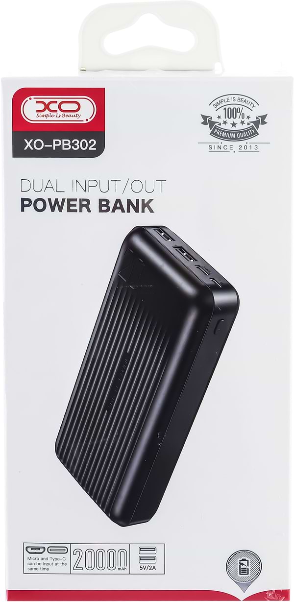 Фото - Батарея мобільна XO 20000 mAh Black (PB302)