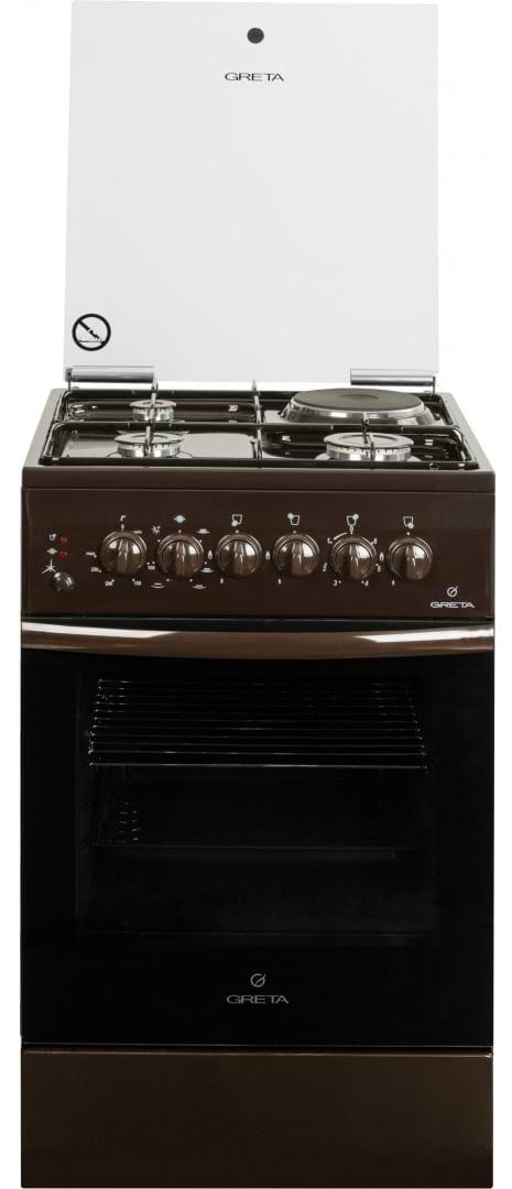 Фото - Плита газовая Greta 1470-ГЭ/00 Коричневая (стекл. кр.)