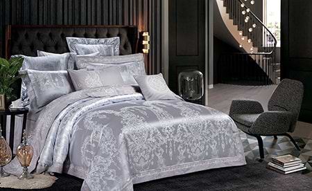 Комплект постельного белья Word of Dream 523 Жаккард 2х150х215 Серый (15427)