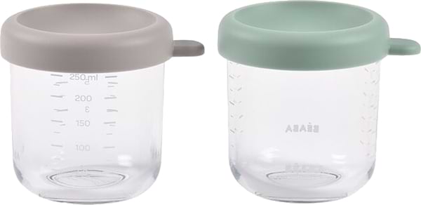 Фото - Набор емкостей для хранения Beaba 2 шт. 2х250 мл Green/Grey (914011)