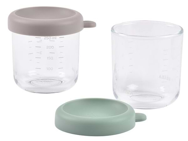 Фото - Набор емкостей для хранения Beaba 2 шт. 2х250 мл Green/Grey (914011)