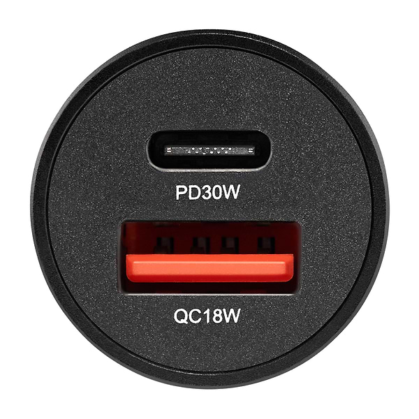 Фото - Автомобильное зарядное устройство Brevia ePower DualMetal 48W 1xUSB-C+1xUSB-A, Black (46248CAB)