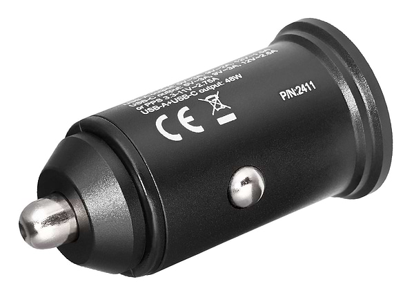 Фото - Автомобильное зарядное устройство Brevia ePower DualMetal 48W 1xUSB-C+1xUSB-A, Black (46248CAB)