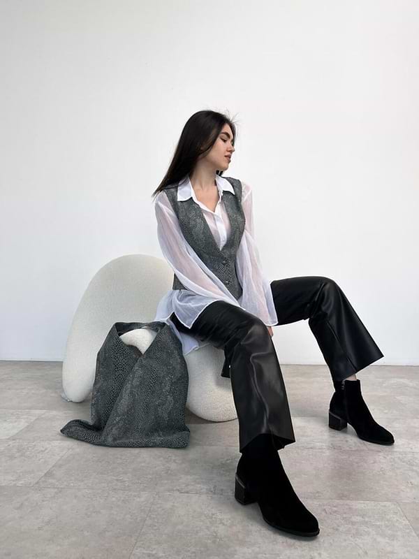 Фото - Шопер ART KNIT Python сіра 50x60 см (037894)