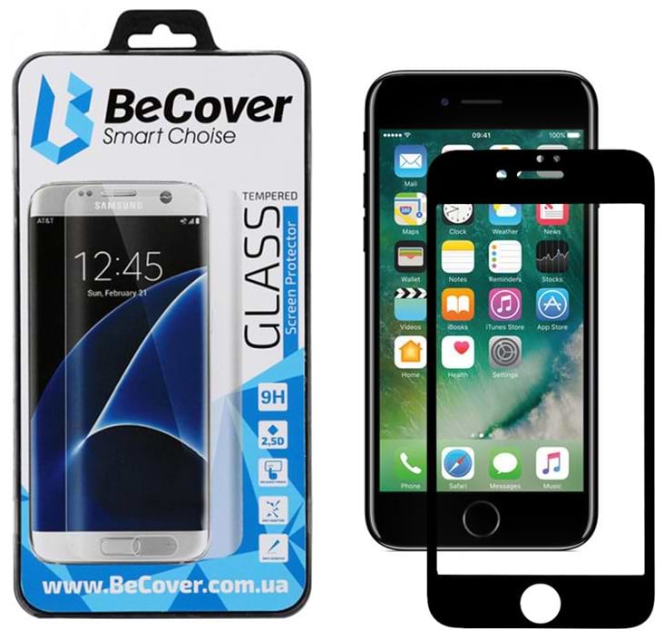 Защитное стекло для смартфона BeCover for Apple iPhone 8 Plus/7 Plus Black (701042) - Фото 1