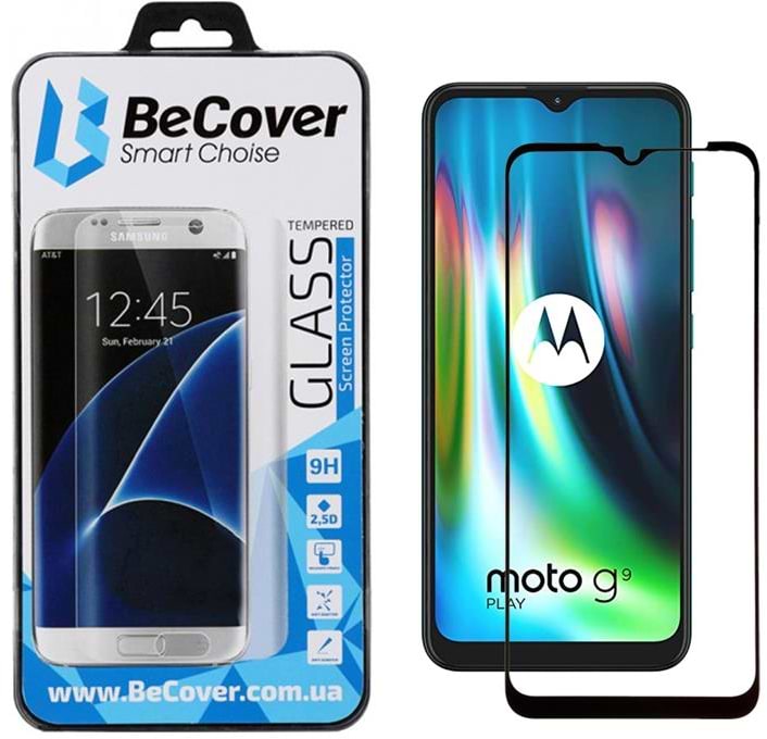 Захисне скло для смартфону BeCover for Motorola Moto G9 Play Black (705245)