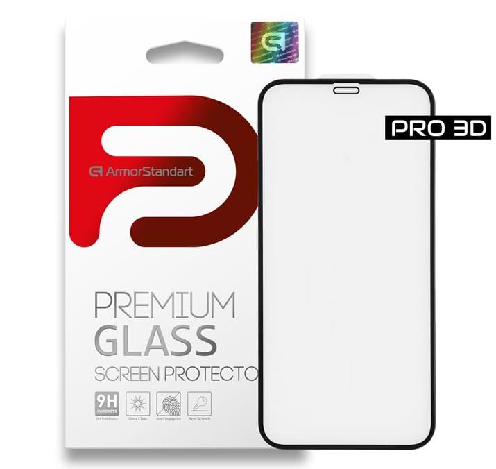Защитное стекло для смартфона Armorstandart Pro for Apple iPhone 12 Pro Max Black 0.33mm 3D (ARM57356)