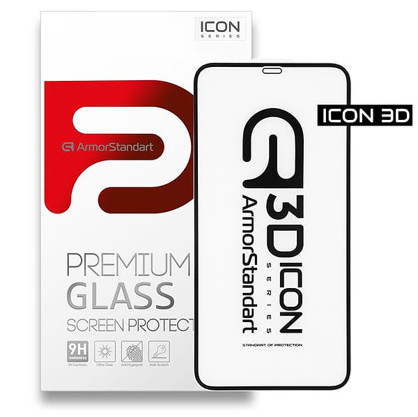 Фото - Захисне скло для смартфону Armorstandart for Apple iPhone 12/12 Pro Black 0.33mm 3D (ARM57192)