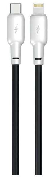 Кабель синхронізації даних Gelius Full Silicon GP-UCN001CL Type-C to Lightning Black/White 1.2m (92316)