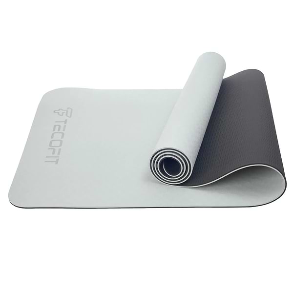 Фото - Коврик для йоги и фитнеса TECOFIT Dual Color TPE Mat 183х61х0.6 см Grey/Black (TOP180138257)