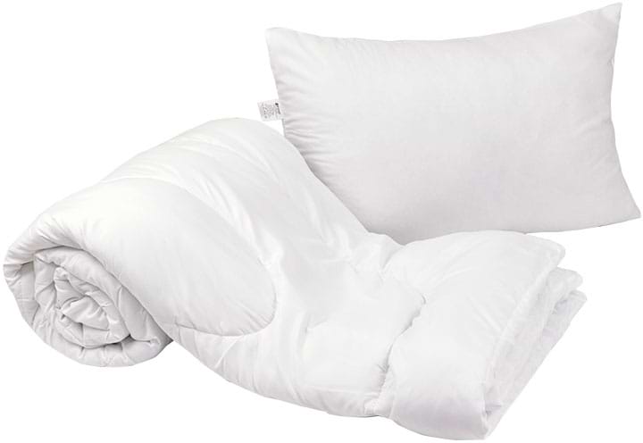 Набір ковдра полуторна + подушка Руно 140х205 см +50х70 силіконовий (924.52СЛБ_Білий_1) - Фото 1