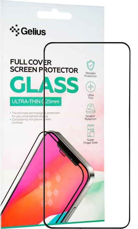 Захисне скло для смартфону Gelius Full Cover Ultra-Thin 0.25mm for Xiaomi Redmi Note 12 Black (92666) - Фото 1