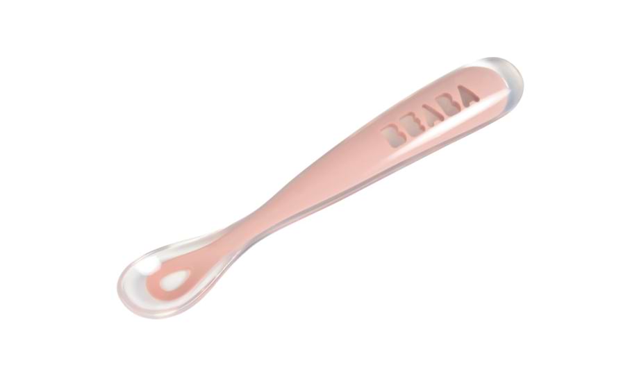 Дитяча ложечка Beaba силіконова ергономічна 4+ міс Pink (913464) - Фото 1