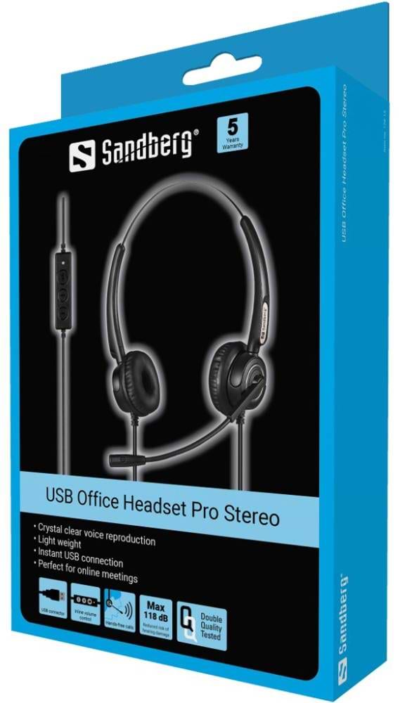 Фото - Гарнітура дротова Sandberg USB Office Headset Pro Stereo (126-13)