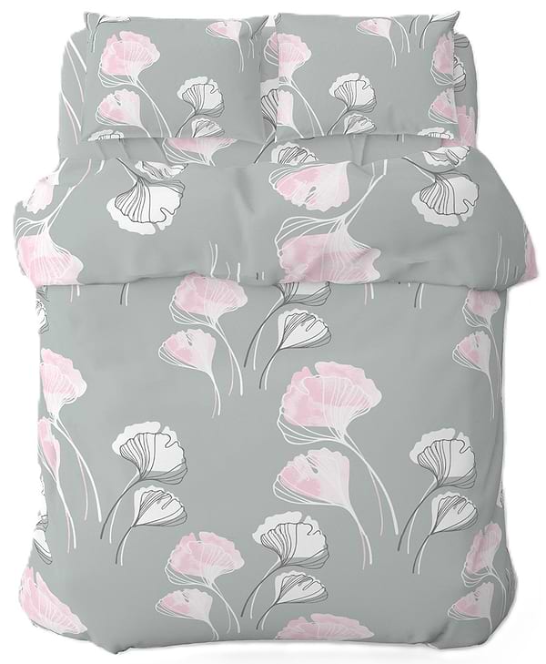 Фото - Комплект постільної білизни Home Line ГІНКО БІЛОБА бязь 143 x 215 см Щ140 нав. 50х70 Сіро-персиковий (173538)