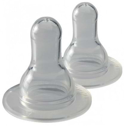 Малый поток соска детская силиконовая NIP Вишенка, медленный поток, 0+, 2 шт. (93003)