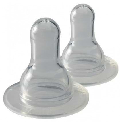 Средний поток соска детская силиконовая NIP Вишенка, средний поток, 0+, 2 шт. (93004)