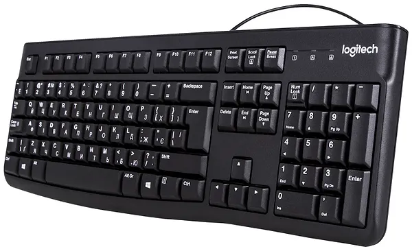 Фото - Клавіатура дротова Logitech K120 OEM Black UKR