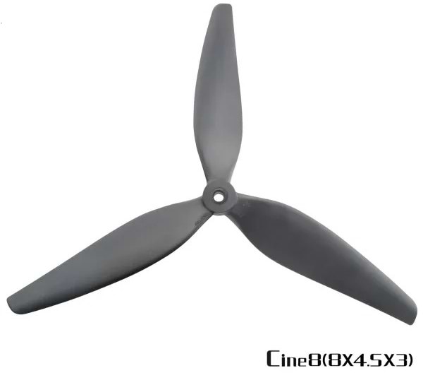 Фото - Пропеллер для квадрокоптера HQProp Cine8 8X4.5X3 Black (1CW+1CCW)