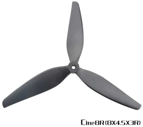 Фото - Пропеллер для квадрокоптера HQProp Cine8 8X4.5X3 Black (1CW+1CCW)