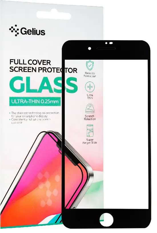 Защитное стекло для смартфона Gelius Full Cover Ultra-Thin 0.25mm for iPhone 7 Plus Black (93354)