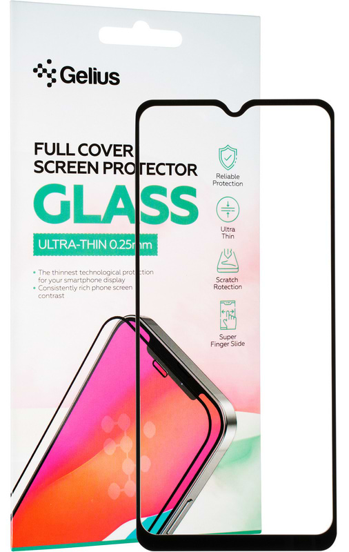 Защитное стекло для смартфона Gelius Full Cover Ultra-Thin 0.25mm for Samsung A022 (A02) Black (91066)