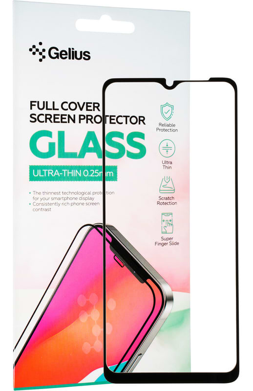 Захисне скло для смартфону Gelius Full Cover Ultra-Thin 0.25mm for Samsung A032 (A03 Core)/A035 (A03) Black (91068)