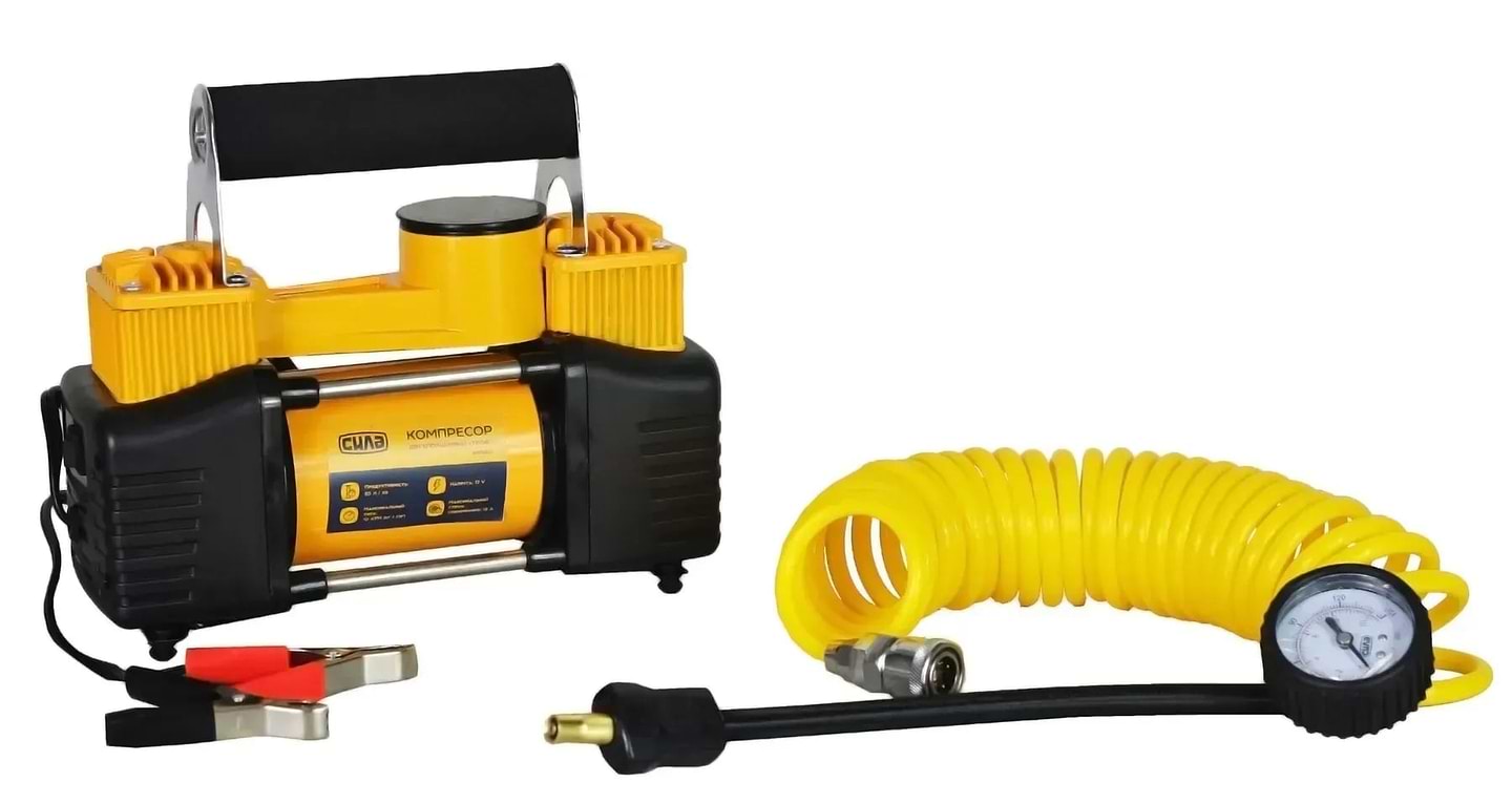 Автокомпресор СИЛА ДАБЛ 85л/хв 10 Атм (900409)