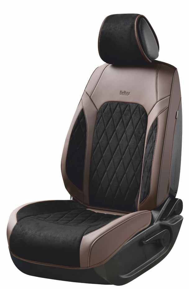 Комплект накидок на сидіння автомобіля Beltex 3D Malibu black-brown (BX89700)