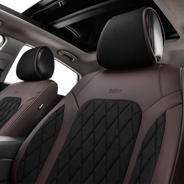 Фото - Комплект накидок на сиденье автомобиля Beltex 3D Malibu black-brown (BX89700)