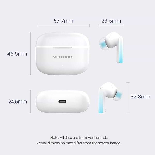 Фото - Наушники вкладыши беспроводные TWS Vention Elf Earbuds E04 White (NBIW0)