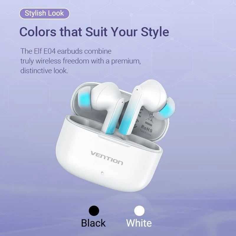 Фото - Наушники вкладыши беспроводные TWS Vention Elf Earbuds E04 White (NBIW0)