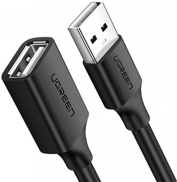 Фото - Кабель USB Type-A - USB Type-A UGREEN US103 USB 2.0 AM-AF 5 m Nickel Plating Extension Cable Black (10318)