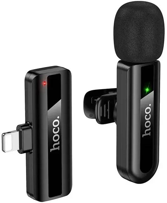 Фото - Мікрофон для смартфона HOCO L20 Fair wireless microphone iP Black (6942007655484)