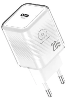 Мережевий зарядний пристрій WUW 20W Gan Charger USB C white (C225)