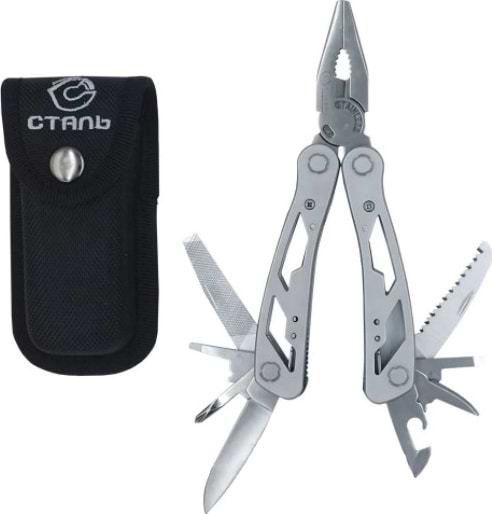 Купити Мультитул Сталь 12 в 1 165 мм (41160) - Фото 1 Мультитул Сталь 12 в 1 165 мм (41160) - Фото 1