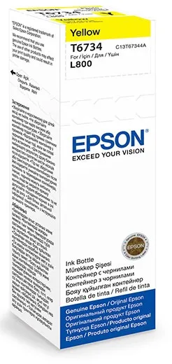 Чернила для заправки картриджа Epson C13T67344A L800 yellow