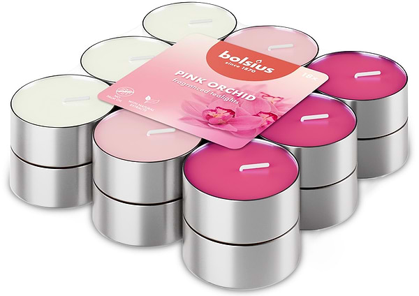 Фото - Набір свічок Bolsius 18 шт. орхідея (983440)