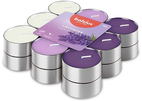 Фото - Набор свечей Bolsius 18 шт. лаванда (983477)