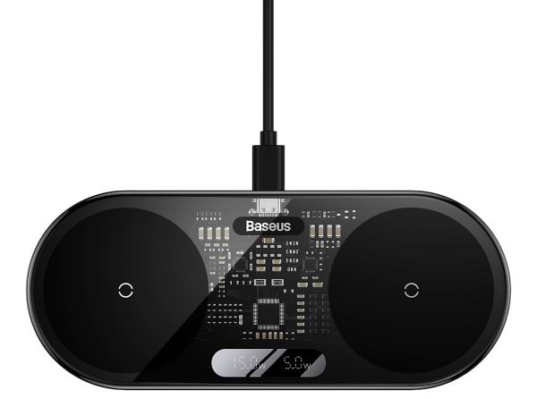 Беспроводное зарядное устройство Baseus 20W Digital LED Display (WXSX010101)