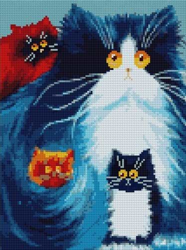 Алмазний живопис Santi Пухнасті котики 30х40 см (954710) - Фото 1