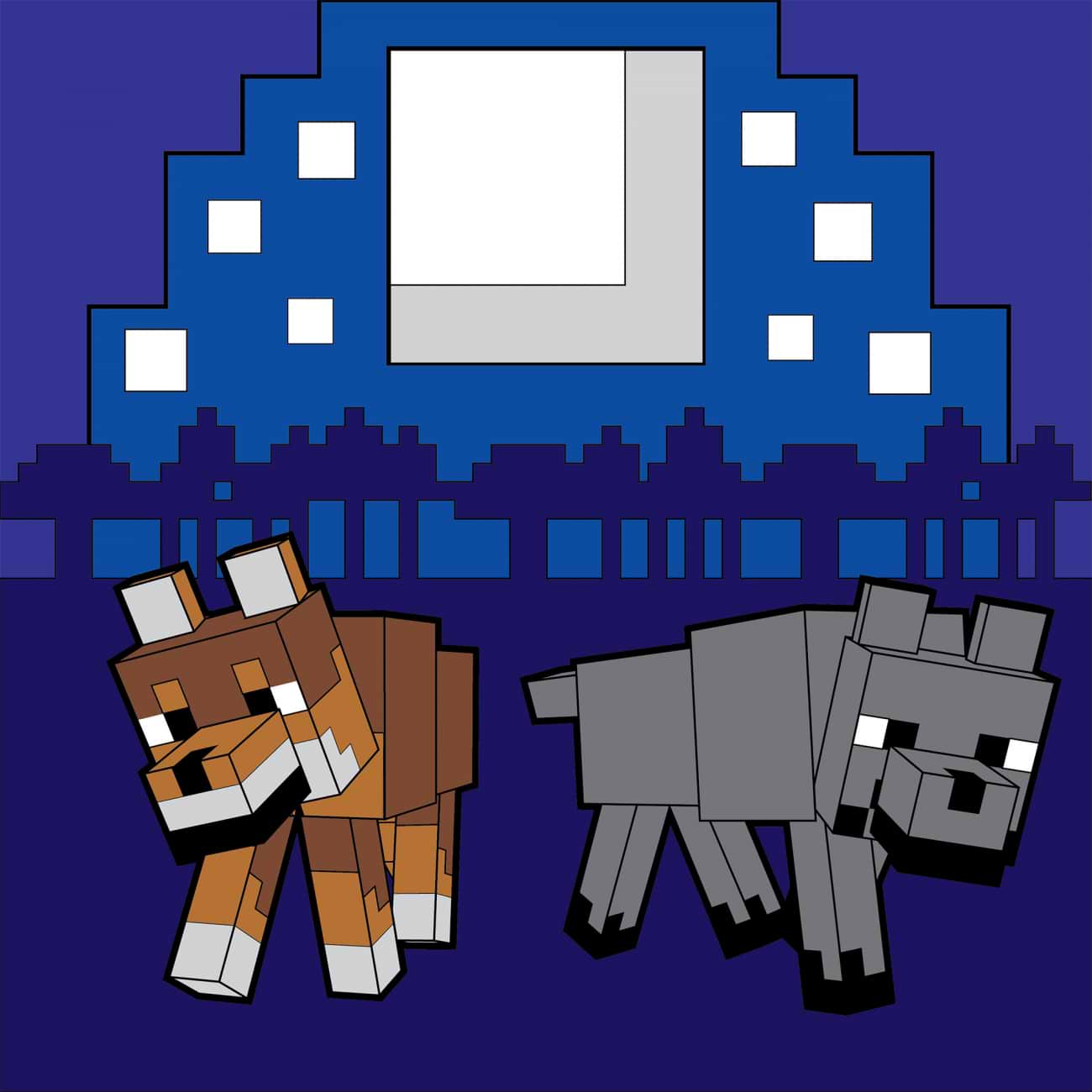 Картина по номерам Santi Майнкрафт. Волки 25х25 см (954926)