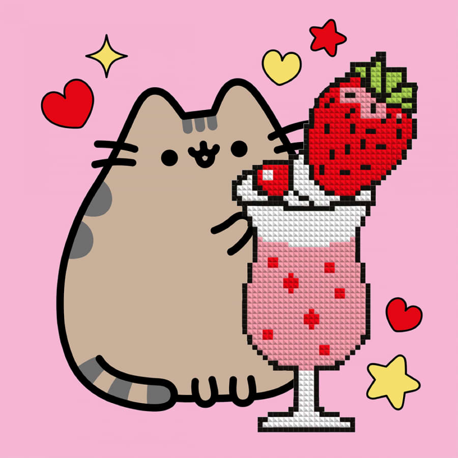 Картина по номерам Santi "Пушин. Коктейль Клубничка" 25х25 см (954935)