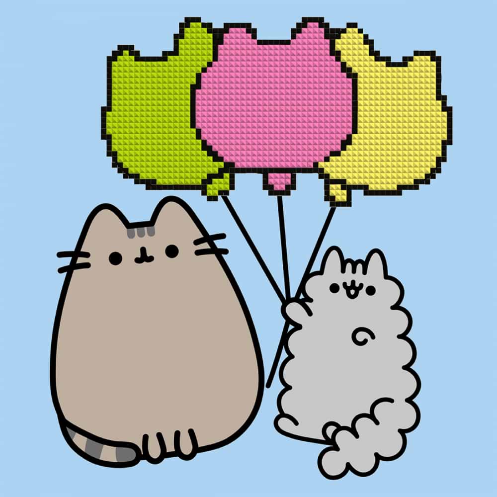 Картина по номерам Santi "Пушин. Друзья и воздушные шарики" 25х25 см (954940)