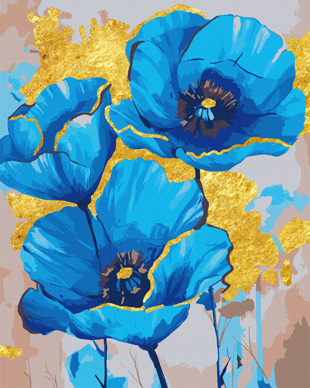 Картина по номерам Santi Голубые маки 40х50 см (955267)