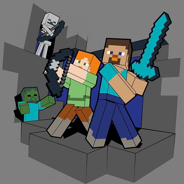 Фото - Картина по номерам Santi Майнкрафт. Стив и Алекс против монстров 25х25 см (955472) Фото - Картина по номерам Santi Майнкрафт. Стив и Алекс против монстров 25х25 см (955472)