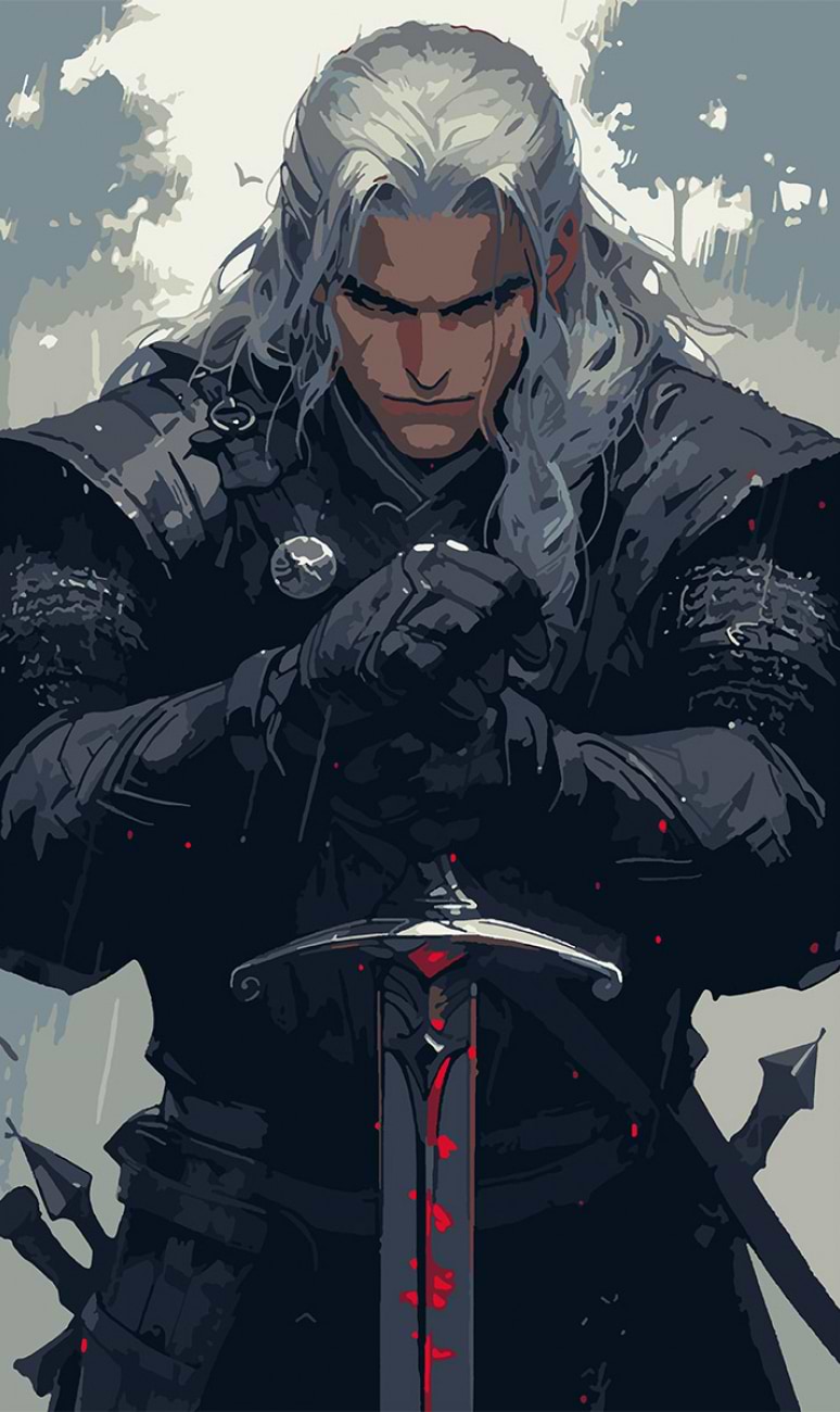 Картина по номерам Santi Ведьмак 30х50 см (955546)